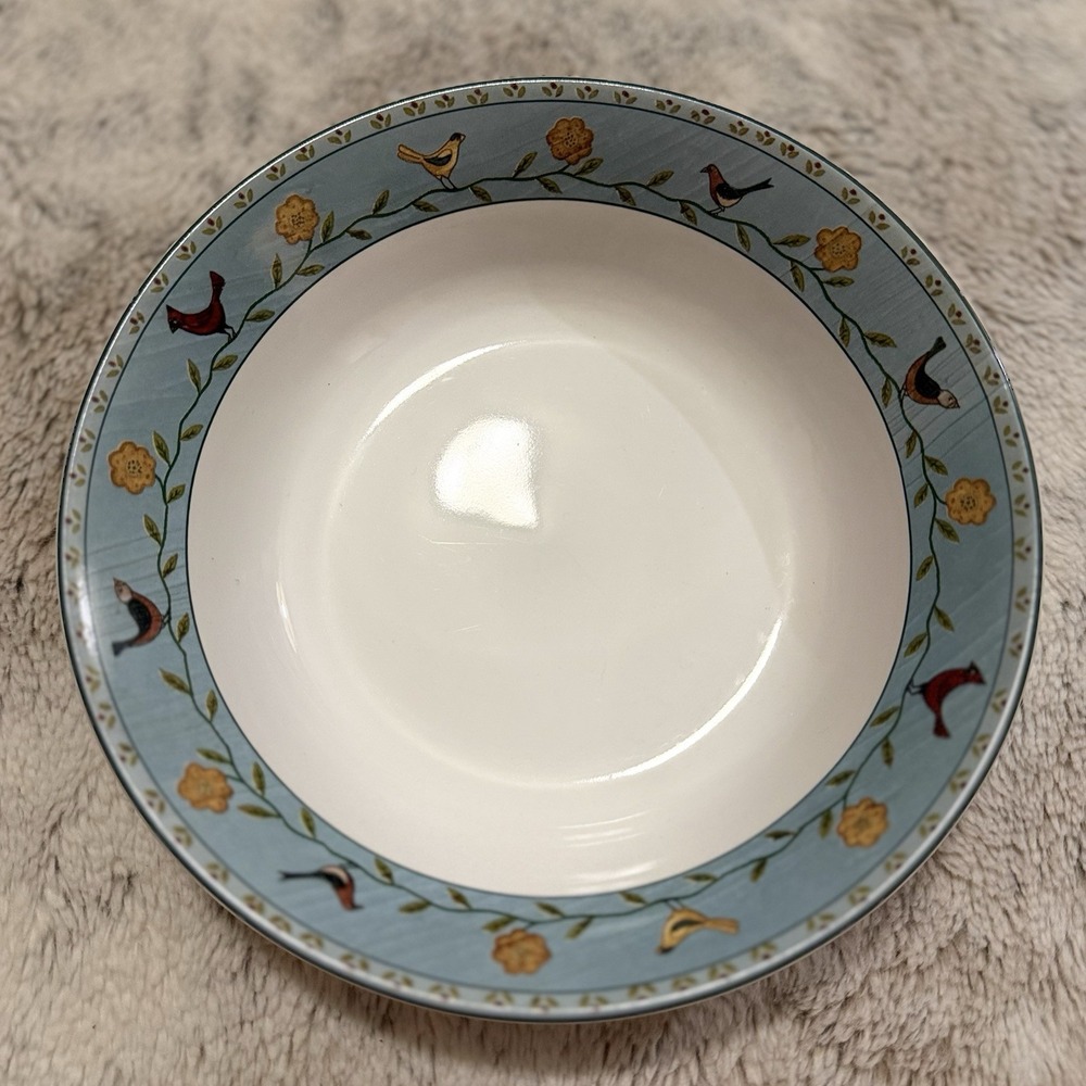Vintage '2000 Warren Kimble BIRD HOUSE 7.5in Salad Bowl